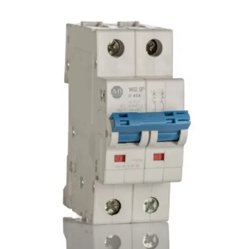 Allen Bradley 1492 1492-SPM MCB, 2P, 40A Curve D, 277V AC, 96V DC, 10 kA Breaking Capacity - 1492-SPM2D400 product image