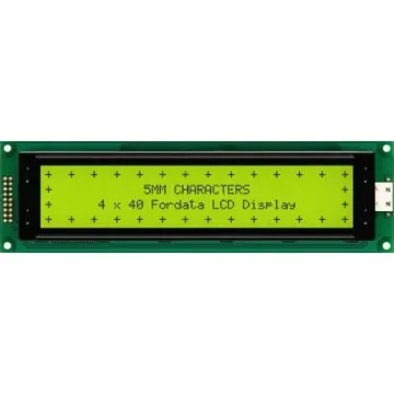 Fordata FC4004A00-FHYYBW-51SE FC Alphanumeric LCD Alphanumeric Display, Green, Yellow on Yellow-Green, 4 Rows by 40 product image