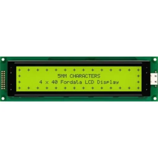 Fordata FC4004A00-FHYYBW-51SE FC Alphanumeric LCD Alphanumeric Display, Green, Yellow on Yellow-Green, 4 Rows by 40 product image