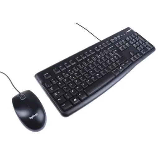 Logitech MK120 Wired Keyboard and Mouse Set, AZERTY (France), Black - 920-002539 product image