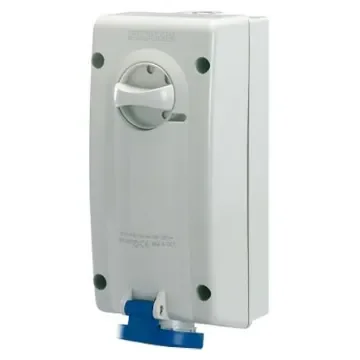 Scame Switchable IP44 Industrial Interlock Socket 2P+E, Earthing Position 6h, 16A, 250 V - 560.1683 product image
