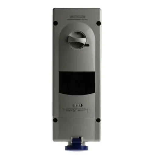 Scame Switchable IP44 Industrial Interlock Socket 2P+E, Earthing Position 6h, 16A, 230 V - 567.1683-R product image