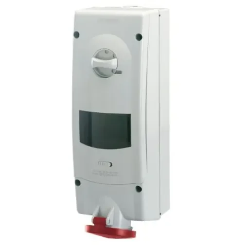 Scame Switchable IP44 Industrial Interlock Socket 3P+E, Earthing Position 6h, 16A, 400 V - 567.1686-R product image