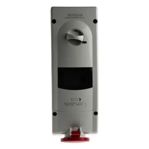 Scame Switchable IP44 Industrial Interlock Socket 3P+N+E, Earthing Position 6h, 16A, 400 V - 567.1687-R product image