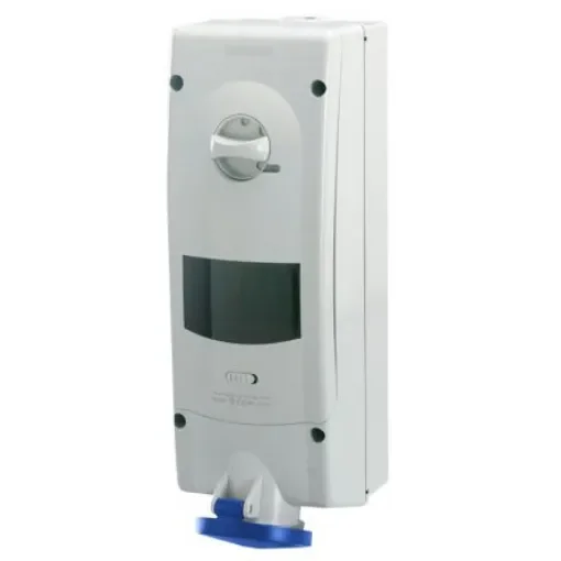 Scame Switchable IP44 Industrial Interlock Socket 2P+E, Earthing Position 6h, 32A, 230 V - 567.3283-R product image