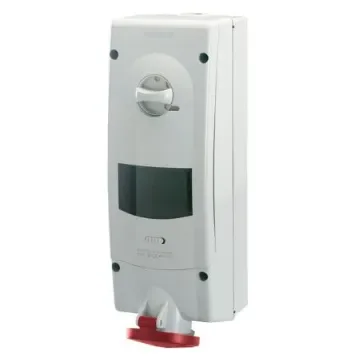 Scame Switchable IP44 Industrial Interlock Socket 3P+E, Earthing Position 6h, 32A, 400 V - 567.3286-R product image