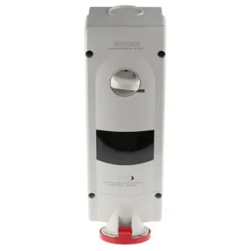 Scame Switchable IP44 Industrial Interlock Socket 3P+N+E, Earthing Position 6h, 32A, 400 V - 567.3287-R product image