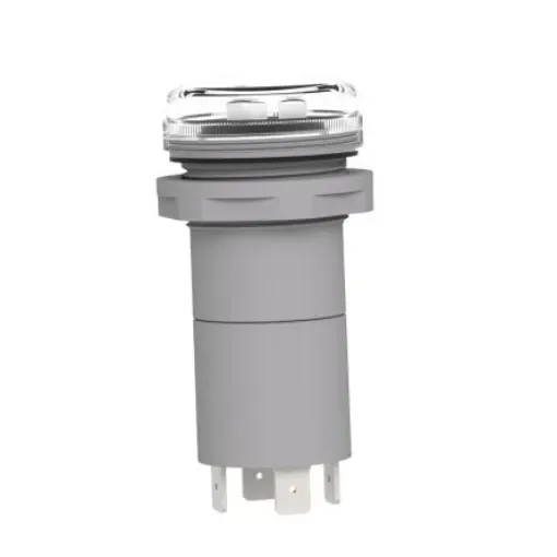 Schneider Electric, Harmony XB5, Panel Mount Green, Red, Yellow LED Pilot Light, 30mm Cutout, IP67, Round, 400V - XB5EV57K4 product image