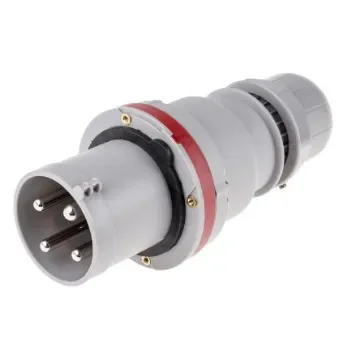 Scame IP44 Red Cable Mount 3P + E Industrial Power Plug, Rated At 63A, 415 V - 213.6336 product image