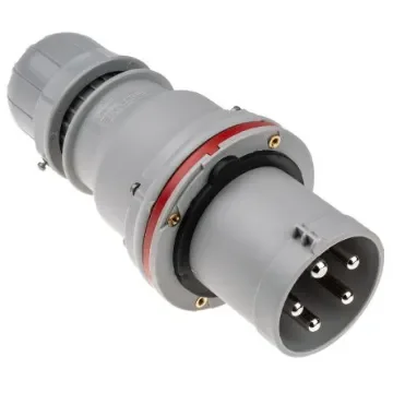 Scame IP44 Red Cable Mount 3P + N + E Industrial Power Plug, Rated At 63A, 415 V - 213.6337 product image
