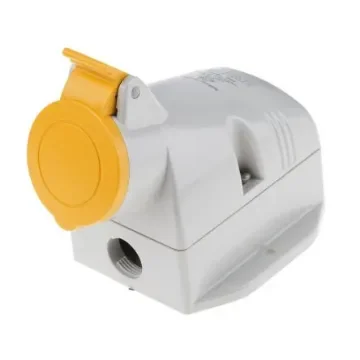 Scame IP44 Yellow Wall Mount 2P + E Industrial Power Socket, Rated At 16A, 110 V - 513.1650T product image
