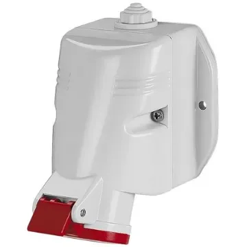 Scame IP44 Red Wall Mount 3P + N + E Industrial Power Socket, Rated At 16A, 415 V - 513.1657T product image