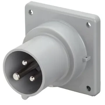 Scame IP44 Yellow Panel Mount 2P + E Industrial Power Plug, Rated At 16A, 110 V - 243.1690 product image