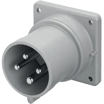 Scame IP44 Red Panel Mount 3P + E Industrial Power Plug, Rated At 16A, 415 V - 243.1696 product image