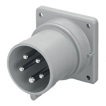 Scame IP44 Red Panel Mount 3P + N + E Industrial Power Plug, Rated At 16A, 415 V - 243.1697 product image