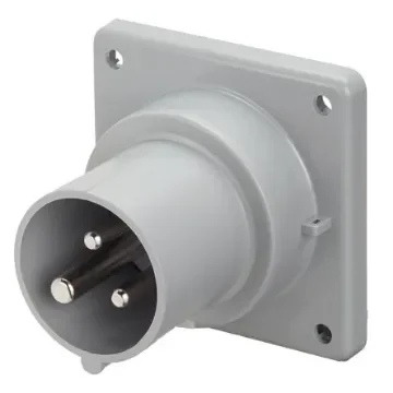 Scame IP44 Yellow Panel Mount 2P + E Industrial Power Plug, Rated At 32A, 110 V - 243.3290 product image