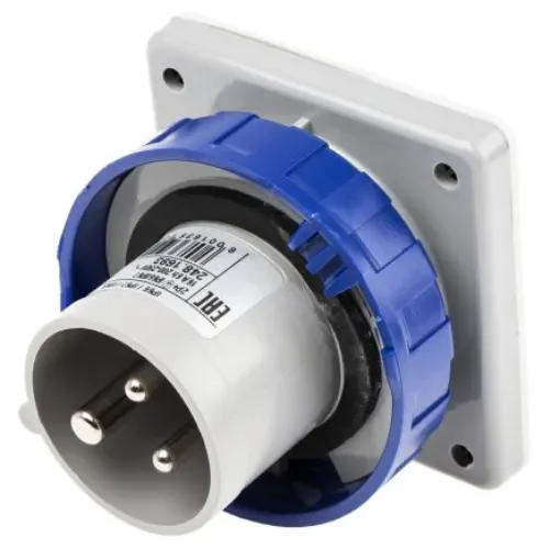 Scame IP67 Blue Panel Mount 2P + E Industrial Power Plug, Rated At 16A, 230 V - 248.1693 product image