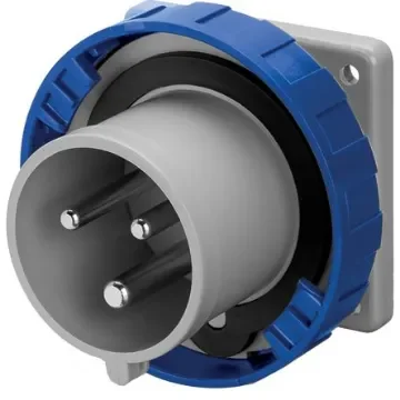 Scame IP67 Blue Panel Mount 2P + E Industrial Power Plug, Rated At 32A, 230 V - 248.3293 product image