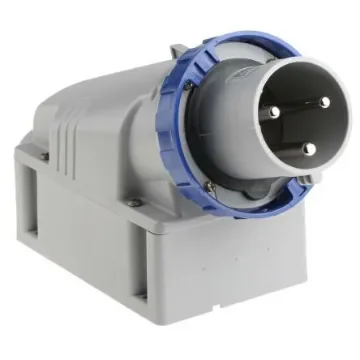 Scame IP67 Blue Wall Mount 2P + E Industrial Power Plug, Rated At 63A, 230 V - 245.6393T product image