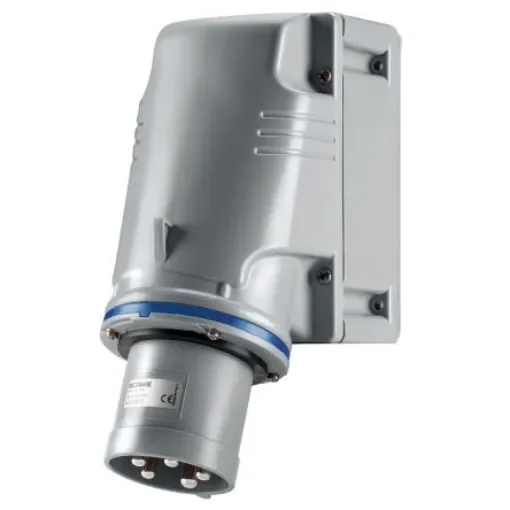 Scame IP44 Blue Wall Mount 2P + E Industrial Power Plug, Rated At 63A, 230 V - 240.6393T product image