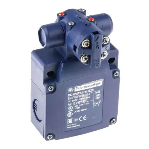 Telemecanique Sensors OsiSense XC Series Rod Limit Switch, 2NC, IP65, 4P, Plastic Housing, 240V ac Max, 10A Max - XCKVR54D1H29 product image