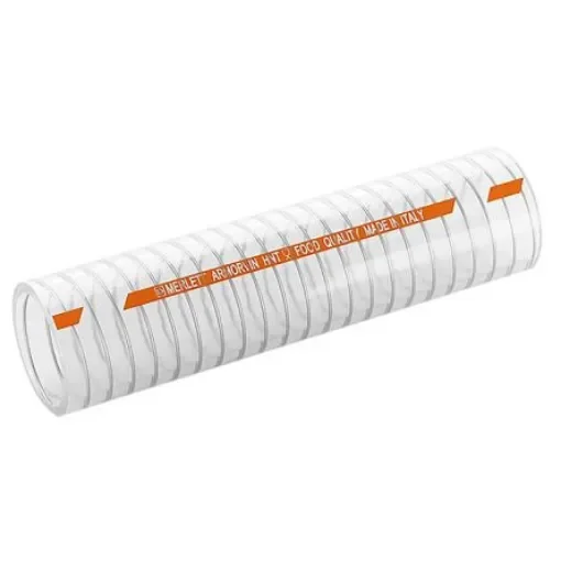 Merlett Plastics Armorvin T PVC, Hose Pipe, 50mm ID, 61mm OD, Clear, 5m - 9130350500005 product image