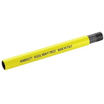 Merlett Plastics Soleil New P Trico Hose Pipe, PVC, 13mm ID, 18.5mm OD, Yellow, 25m - 9150550138600 product image