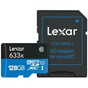 Lexar 128 GB Industrial MicroSDXC Micro SD Card, Class 10, UHS-1 U1 - LSDMI128BBEU633A product image