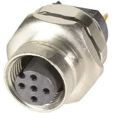 HARTING Circular Connector, 5 Contacts, PCB Mount, M12 Connector, Socket, Female, IP67 - 21033212531 product image