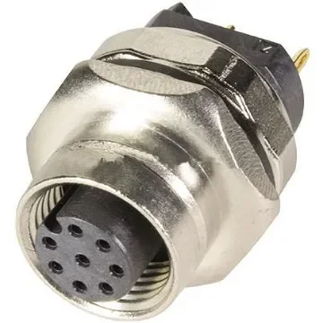 HARTING Circular Connector, 8 Contacts, PCB Mount, M12 Connector, Socket, Female, IP67 - 21033212831 product image
