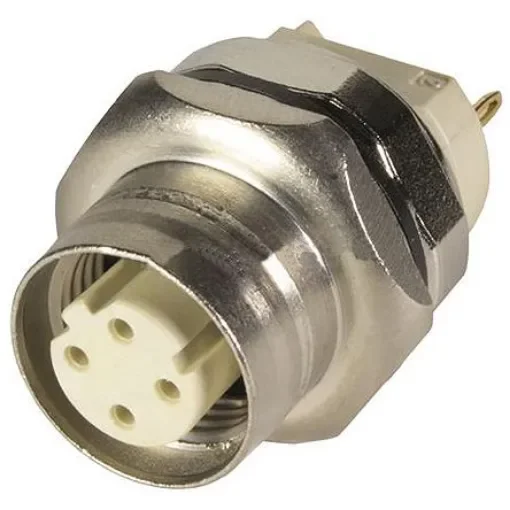 HARTING Circular Connector, 4 Contacts, PCB Mount, M12 Connector, Socket, Female, IP67 - 21033812431 product image