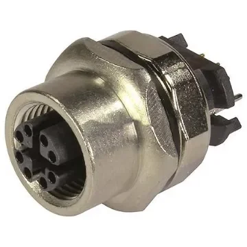 HARTING Circular Connector, 8 Contacts, PCB Mount, M12 Connector, Socket, Female, IP67 - 21033812814 product image