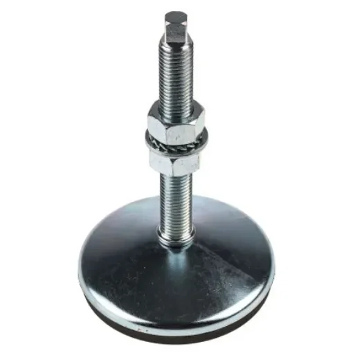 RS PRO M16 Rubber Adjustable Foot, 900kg Static Load Capacity 5° Tilt Angle - 1263564 product image