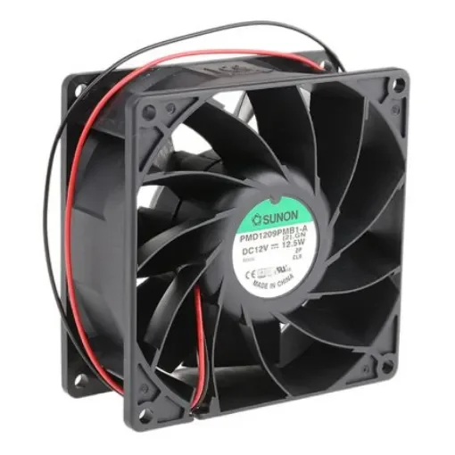 Sunon PMD Series Axial Fan, 12 V dc, DC Operation, 204.3m³/h, 12.5W, 1.04A Max, 92 x 92 x 38mm - PMD1209PMB1-A(2).GN product image