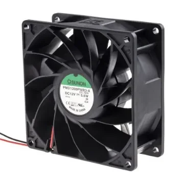 Sunon PMD Series Axial Fan, 12 V dc, DC Operation, 155.9m³/h, 5.6W, 470mA Max, 92 x 92 x 38mm - PMD1209PMB3-A(2).GN product image
