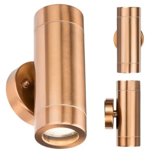 Knightsbridge Halogen, LED Up/Down Wall Light, 35 W, 60 (Dia.) x 162 mm - WALL2LC product image