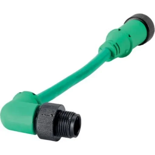 Eaton Right Angle Male M12 to Straight Female M12 Cable, 100mm - 183155 SWD4-M1LR5-RS product image