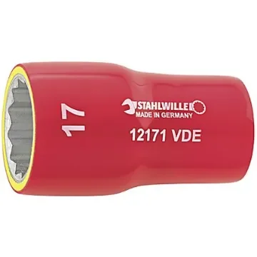 STAHLWILLE 3/8 in Drive 13mm Insulated Standard Socket, 12 point, VDE/1000V, 48 mm Overall Length - 2380013 product image