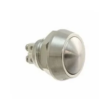 Bulgin Push Button Switch, Momentary, Panel Mount, 12mm Cutout, SPST, 36V dc, IP67 - MMP0120/SSSP product image