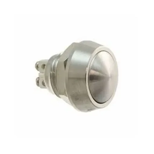 Bulgin Push Button Switch, Momentary, Panel Mount, 12mm Cutout, SPST, 36V dc, IP67 - MMP0120/SSSP product image