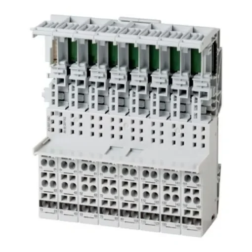 Eaton, Eaton XN, Vertical, Pluggable Terminal Block, Plug, Rail Mount, Spring Loaded/Screw Terminal Termination - 140134 XN-B3T-SBC product image