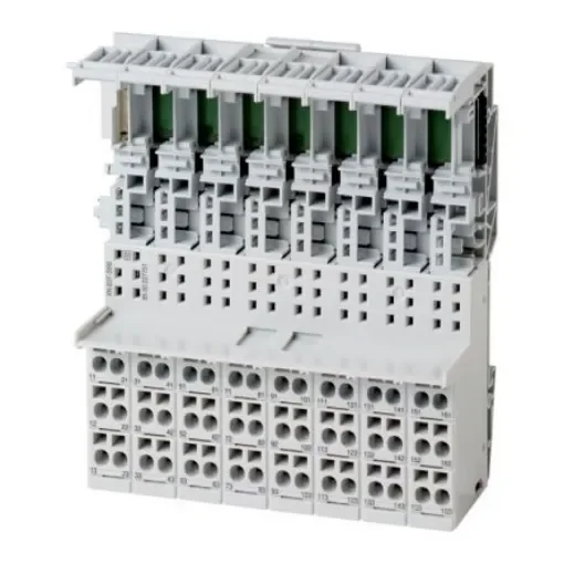 Eaton, Eaton XN, Vertical, Pluggable Terminal Block, Plug, Rail Mount, Spring Loaded/Screw Terminal Termination - 140133 XN-B3T-SBB product image