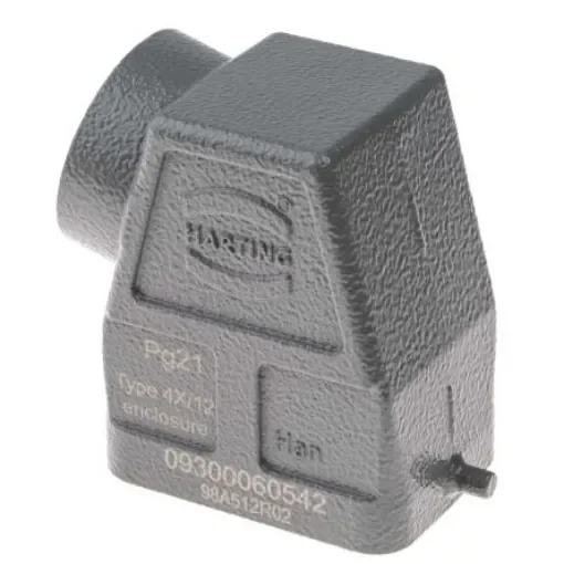 HARTING Han B Heavy Duty Power Connector Hood, Side Entry - 09300060542 product image