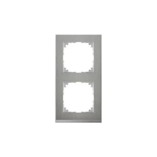 Schneider Electric Stainless Steel 2 Gang Cover - MTN4020-3646 product image