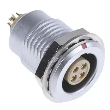 LEMO Circular Connector, 4 Contacts, Panel Mount, Socket, Female, IP50, 1B Series - EGG.1B.304.CLL product image