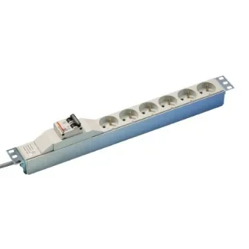 Schneider Electric 6 Gang Power Distribution Unit, 3m Cable, 16A, 230 V ac - NSYAPU19F6CB product image