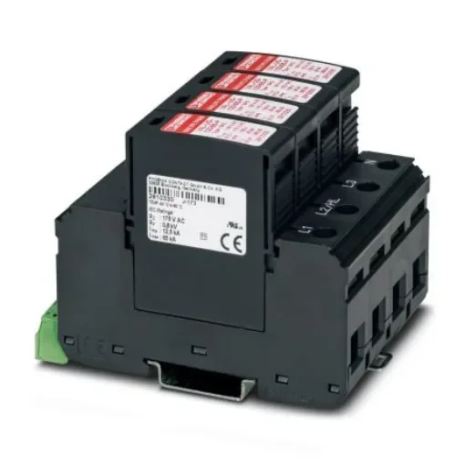 Phoenix Contact 1 Phase Surge Protector, 80kA, 1500V (Volts), DIN Rail Mount - 2910379 product image