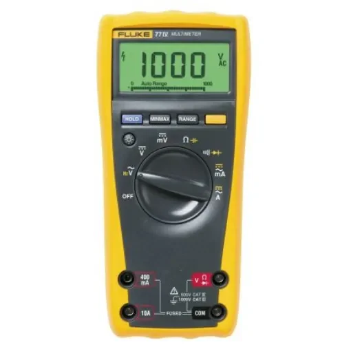 Fluke 77 Handheld Digital Multimeter, 10A ac Max, 10A dc Max, 1000V ac Max - FLUKE-77-4/EUR product image
