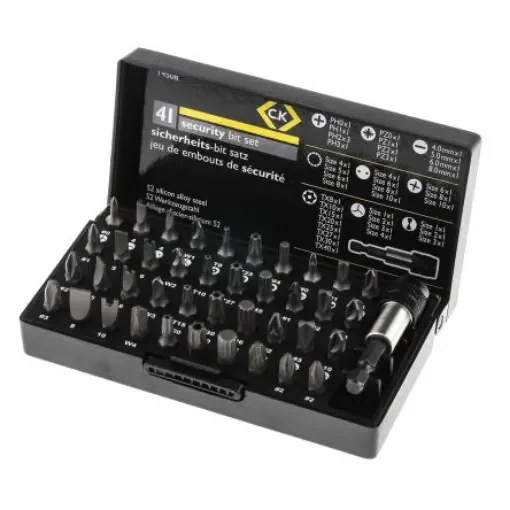 CK Driver Bit Set 41 Pieces, Clutch, Phillips, Slotted, Spanner, Spline Drive, Torq Set, Torx, Tri-Wing - T4508 product image