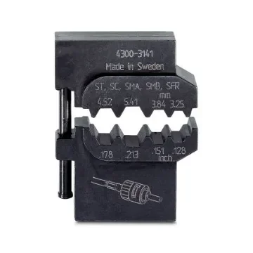 Phoenix Contact, CRIMPFOX-M Crimp Die, Coaxial, Fibre Optic Connector, Wire size 5.41mm², Coaxial Type ST/ SC/ SMA/ - 1212086 product image